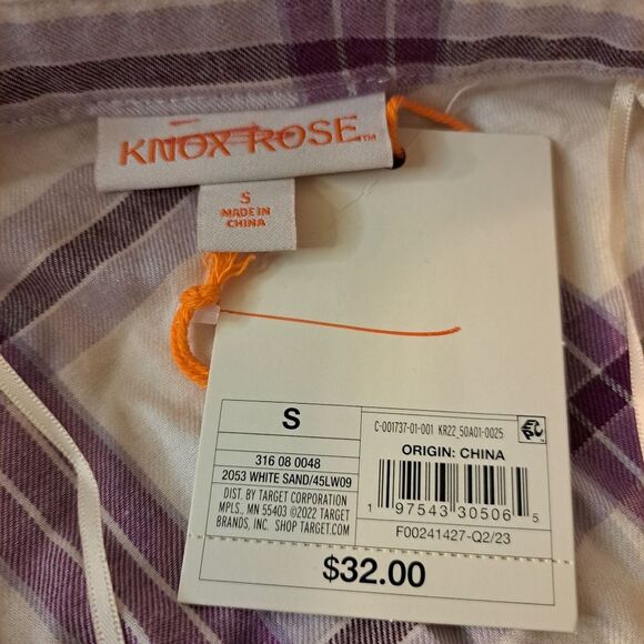 Knox Rose V Neck Button Up Shirt Women Size S Cotton Comfort Top NWT - Picture 6 of 14